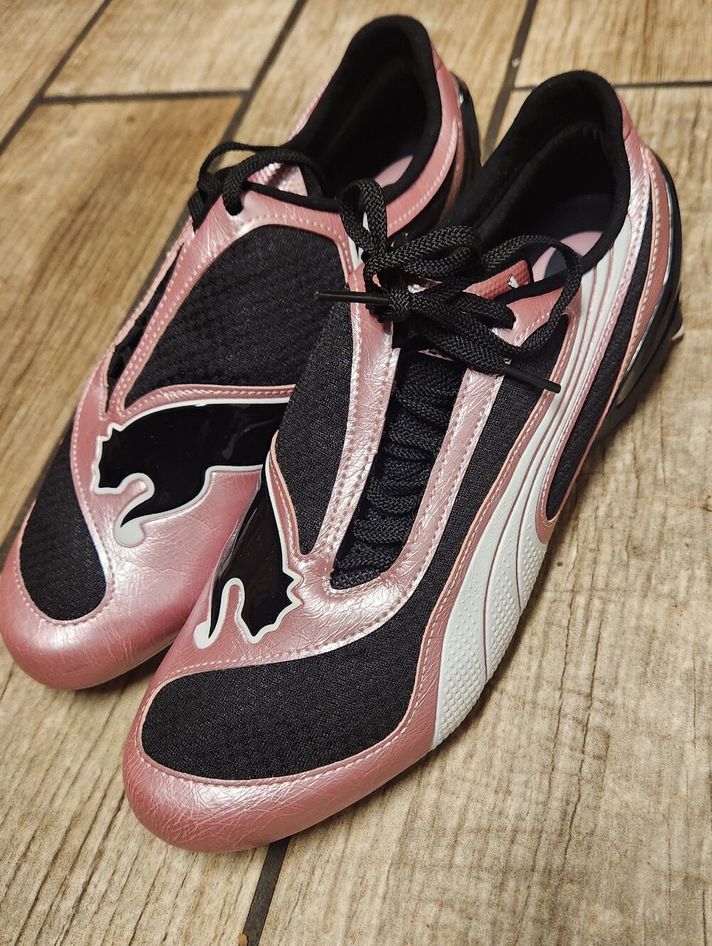 PUMA V-S1 Metallic Black Poised Pink Sneakers 402953-01 Men Size 10 Y2K